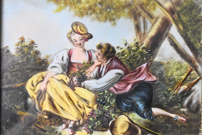 French Hand-Painted Porcelain Miniature Set of Four