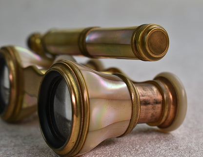 Antique French Mother-of-Pearl Opera Glasses, Late 19th Century