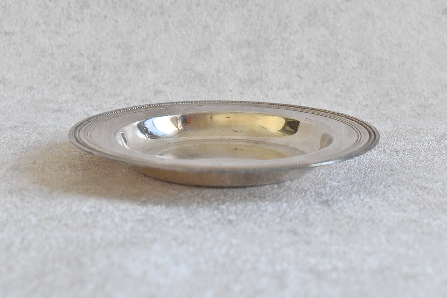 Christofle Perles Silver-Plated Bread Plate, France