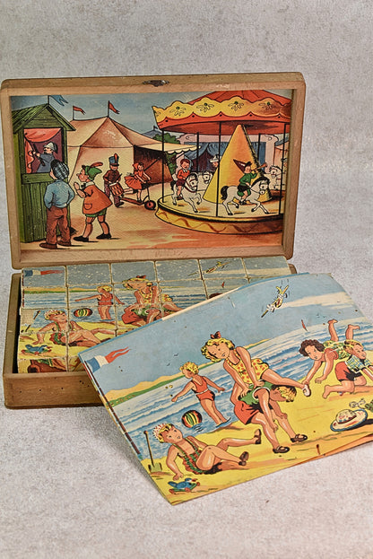Mid-Century Children’s Picture Cube Puzzle