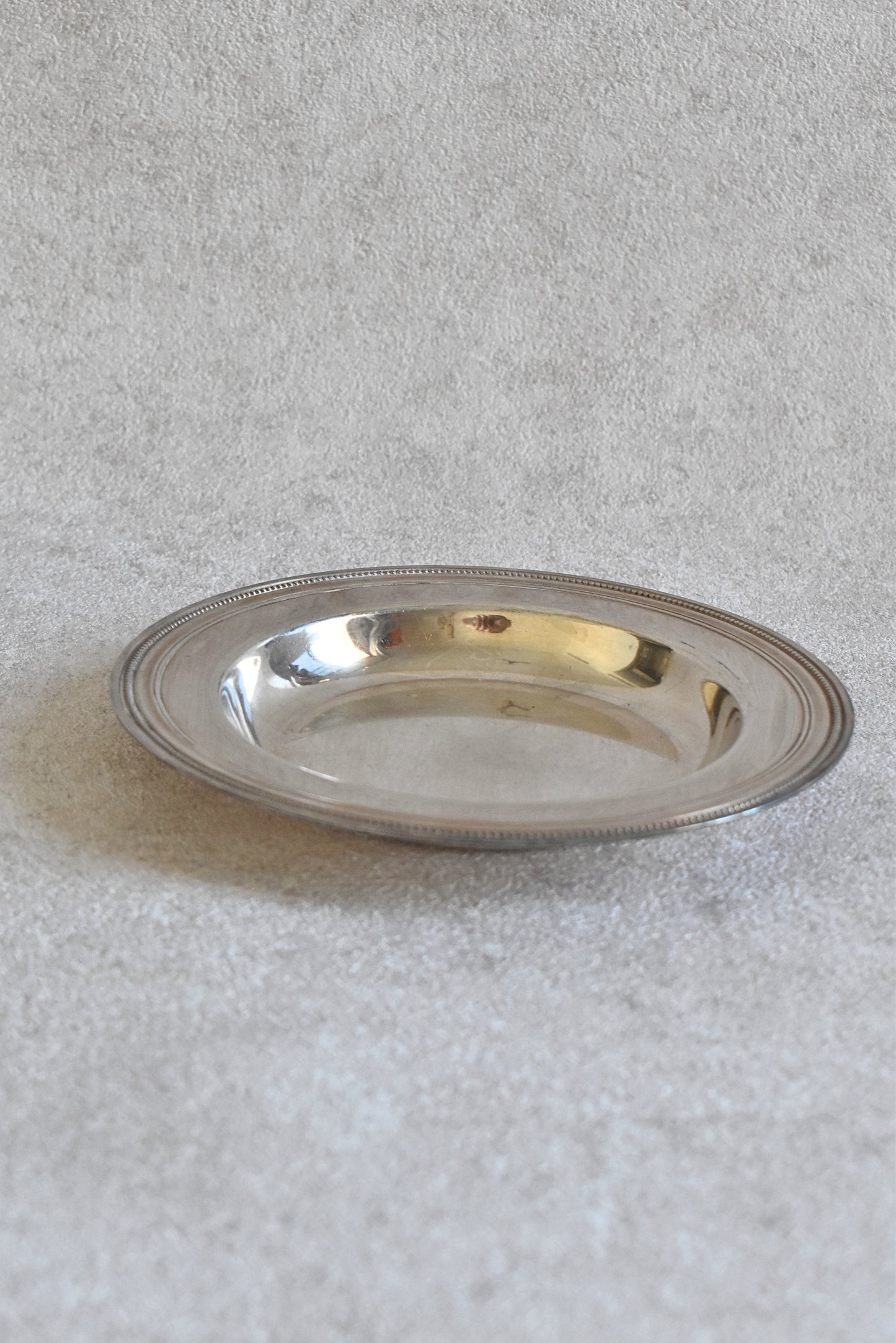 Christofle Perles Silver-Plated Bread Plate, France
