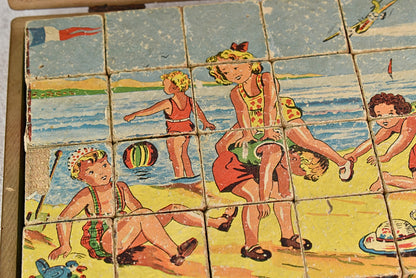 Mid-Century Children’s Picture Cube Puzzle