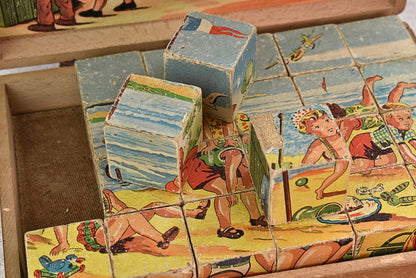 Mid-Century Children’s Picture Cube Puzzle