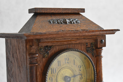 Antique French Oak Junghans Mantel Clock