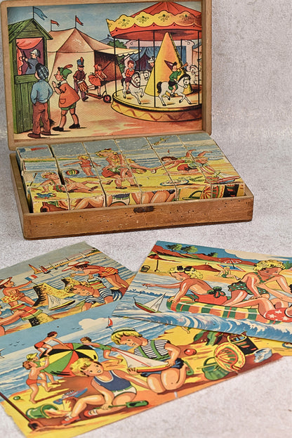 Mid-Century Children’s Picture Cube Puzzle