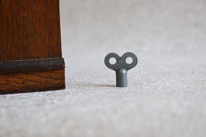 Antique French Oak Junghans Mantel Clock