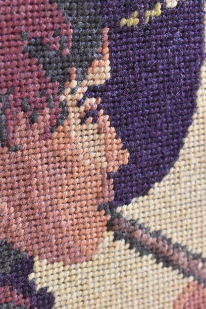 Framed Needlepoint Tapestry of a Flute Player (1970s–80s)