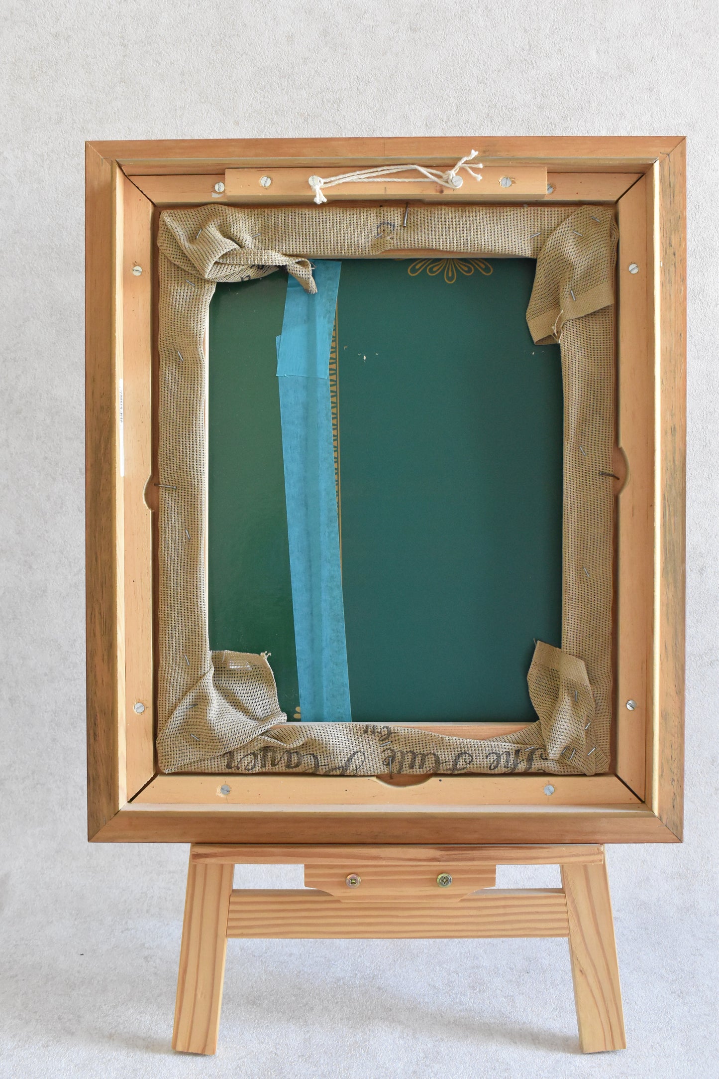 Framed Needlepoint Tapestry of a Flute Player (1970s–80s)