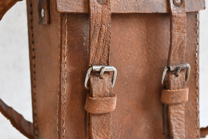 WWI British Military Brass Binoculars with Leather Case, 1917