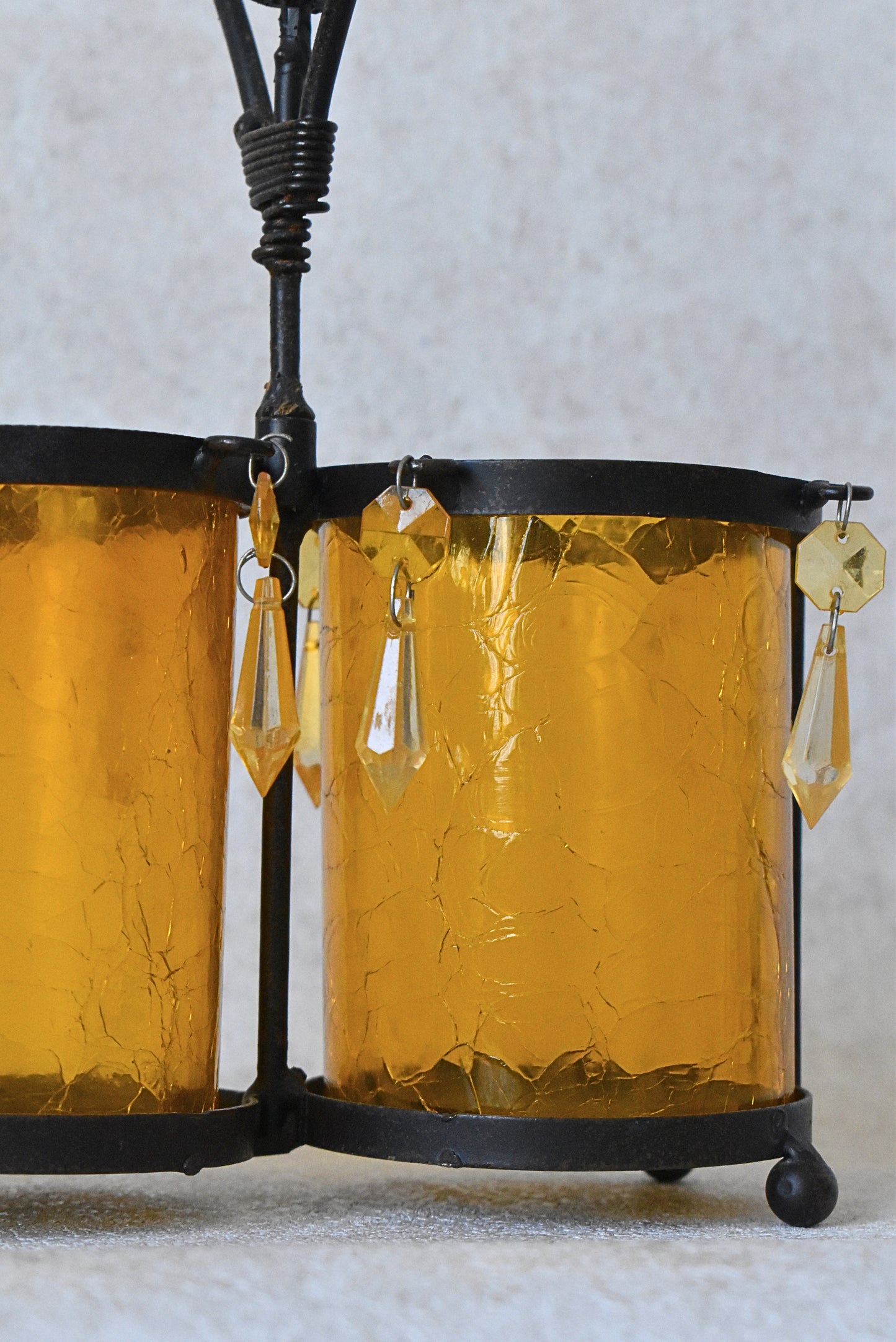 Vintage Double Hurricane Candle Holder