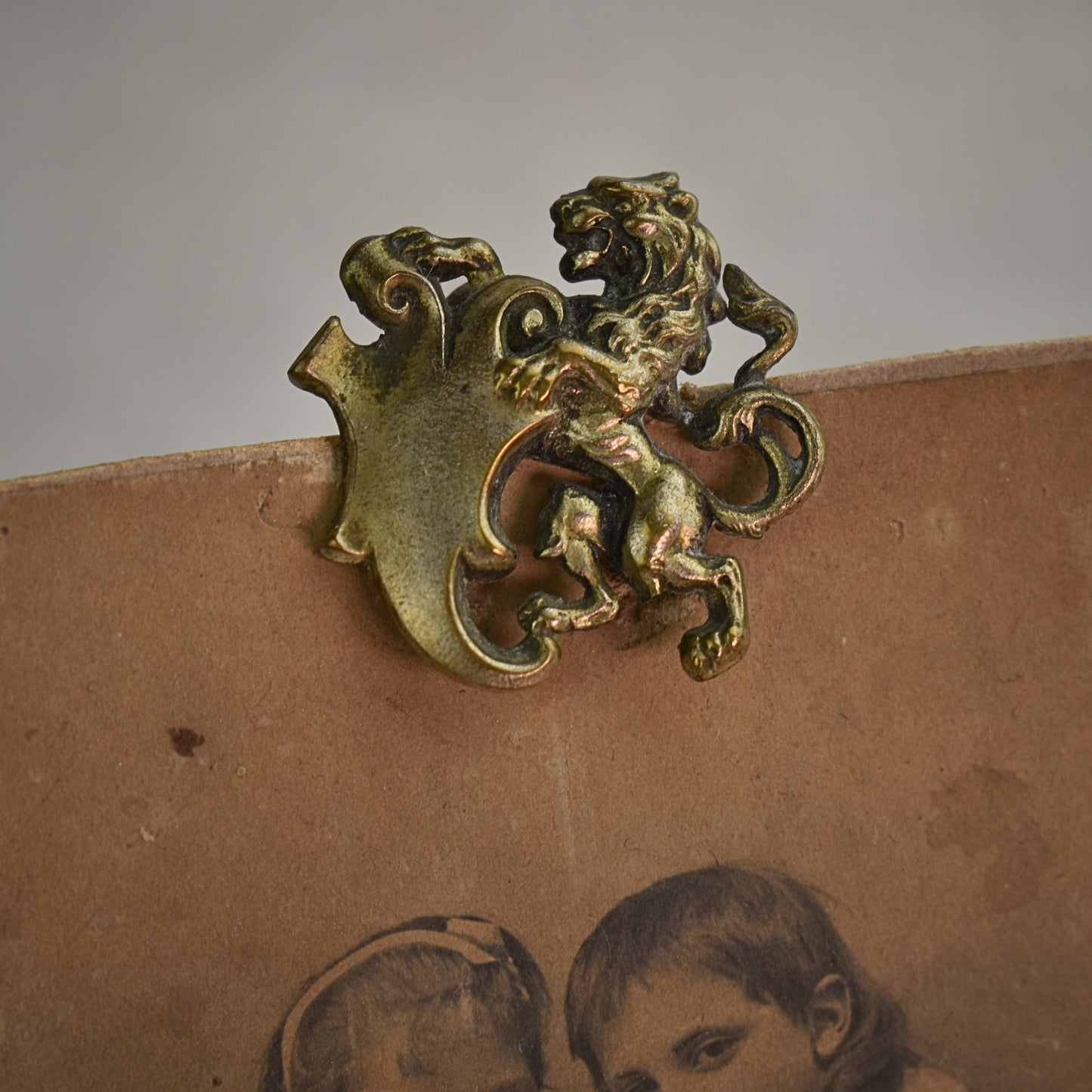 French Late 19th-Century Gilt Metal Portrait Frame, Paris 1889