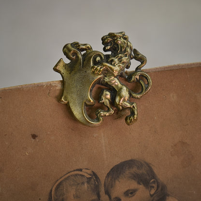 French Late 19th-Century Gilt Metal Portrait Frame, Paris 1889