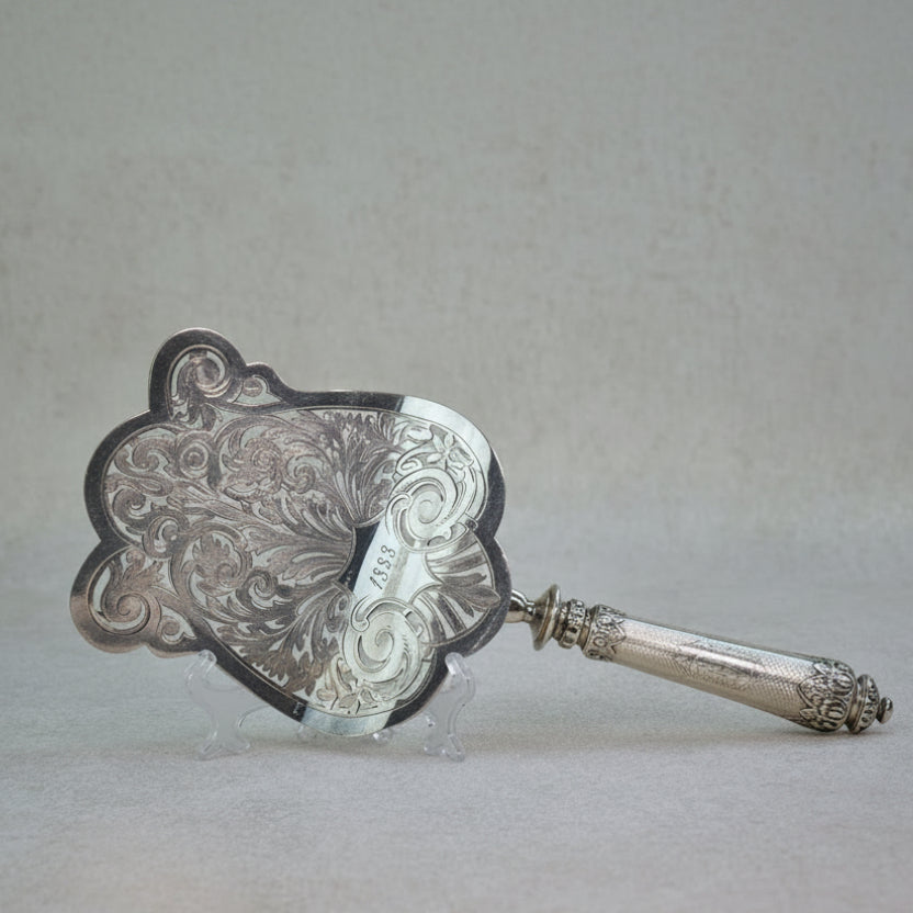 French Solid Silver Cake Server, 1883