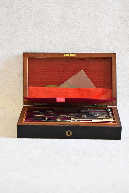 Antique Drafting Set, "Compas Perfectionnés" (c. 1880–1910)