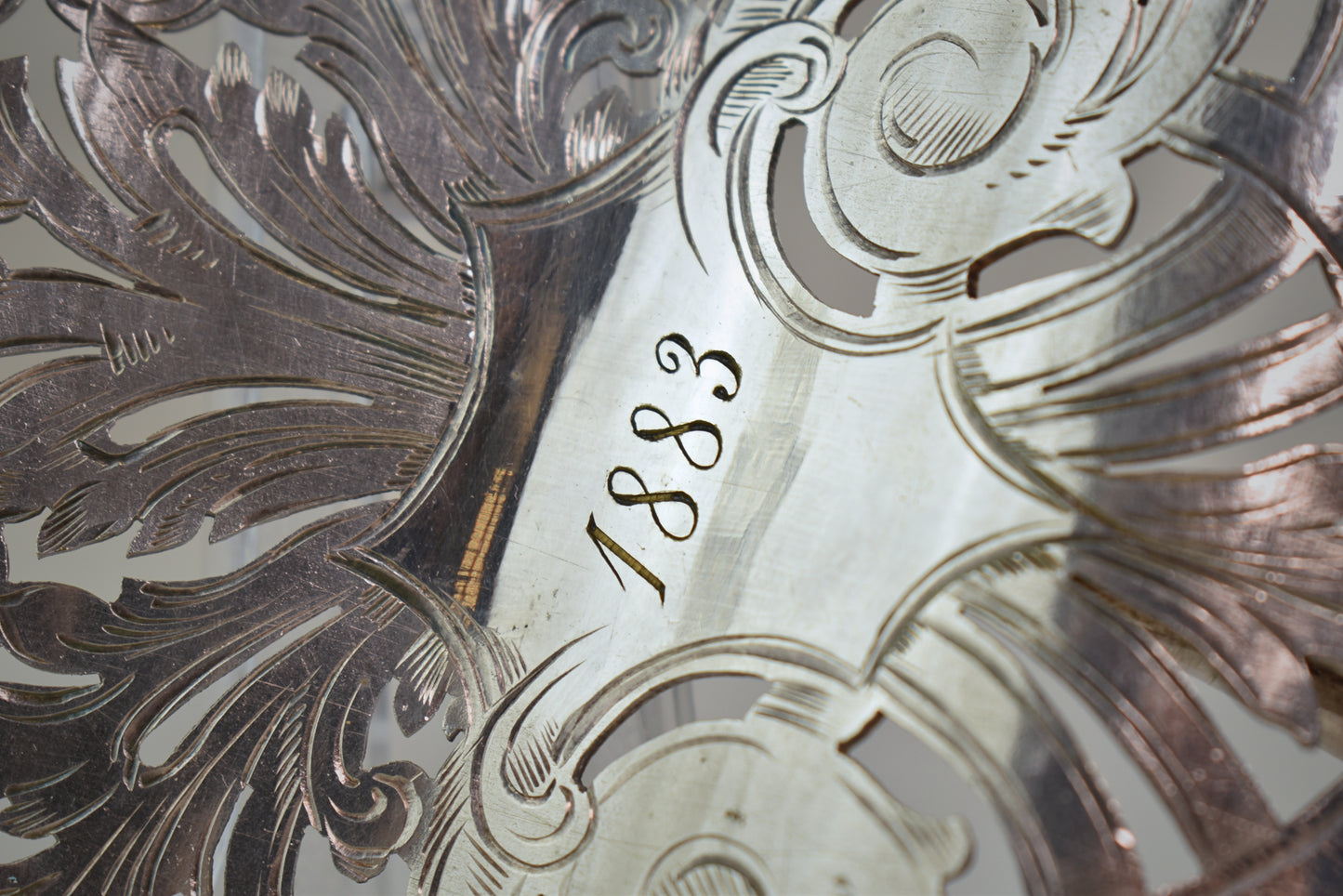 French Solid Silver Cake Server, 1883