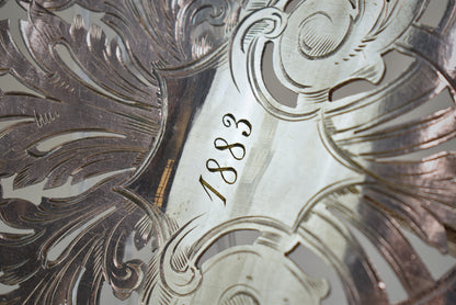 French Solid Silver Cake Server, 1883