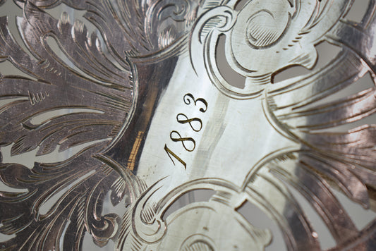 French Solid Silver Cake Server, 1883