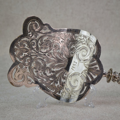 French Solid Silver Cake Server, 1883
