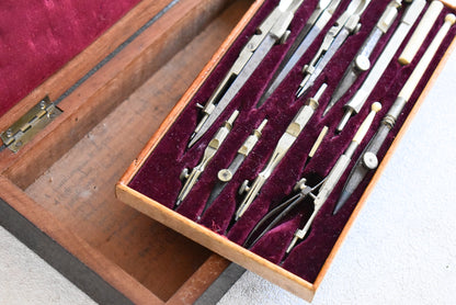 Antique Drafting Set, "Compas Perfectionnés" (c. 1880–1910)