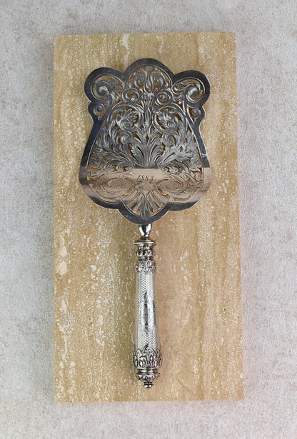 French Solid Silver Cake Server, 1883