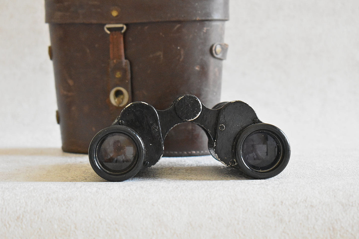Hensoldt Wetzlar Military Binoculars with Original Leather Case