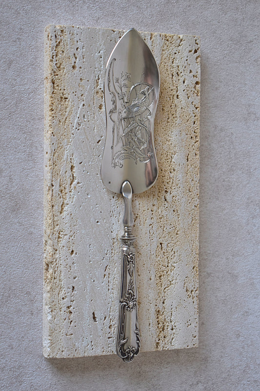 Antique French Silver Fish Server by Joseph Crossard