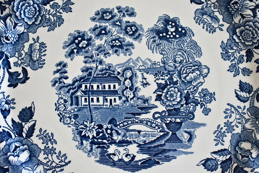 Tonquin Blue & White Serving Set – By Myott, Staffordshire, England
