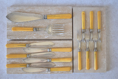 Antique English Cutlery Set by James Dixon & Sons , 1829–1867