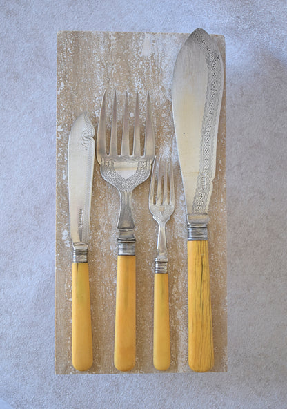 Antique English Cutlery Set by James Dixon & Sons , 1829–1867