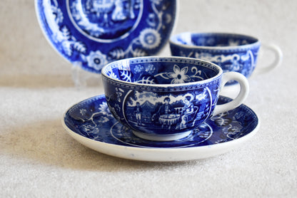 Victorian-Era Société Céramique Delftware Tea Set
