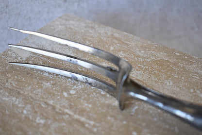 Vintage French Carving Fork with Horn Handle, 1900s