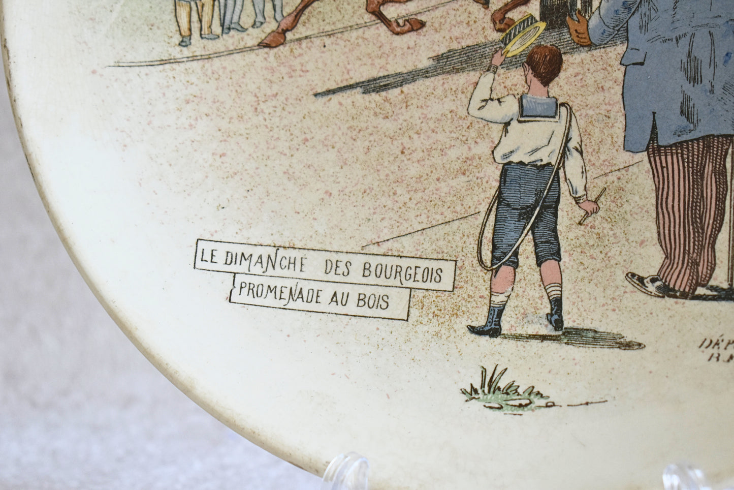 Antique Boch Frères Keramis Faience Plates, Set of 2