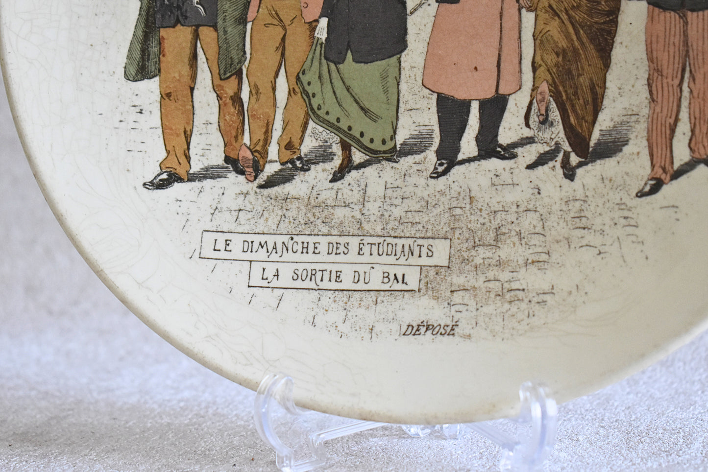 Antique Boch Frères Keramis Faience Plates, Set of 2