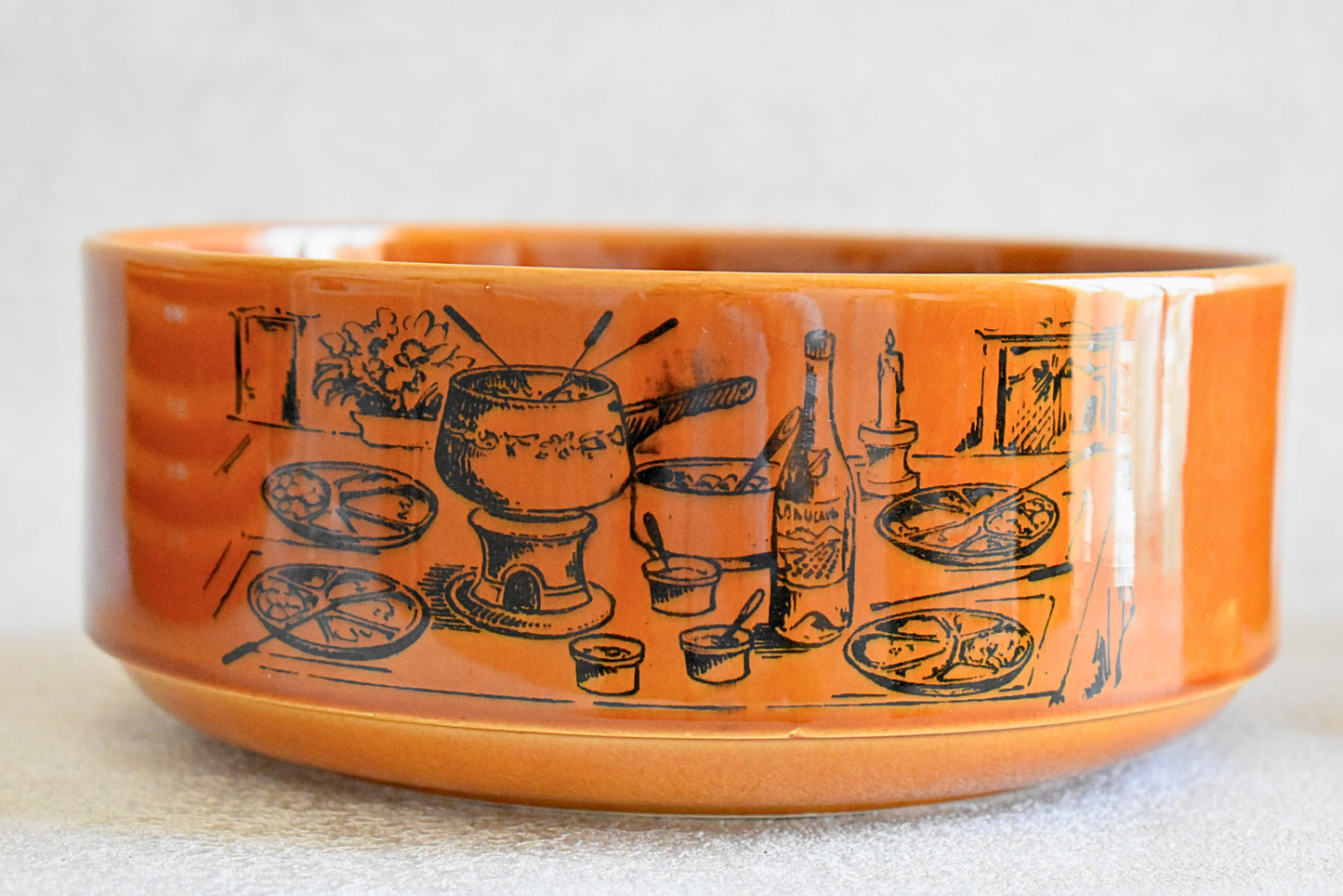 Vintage French Fondue Set by Gien