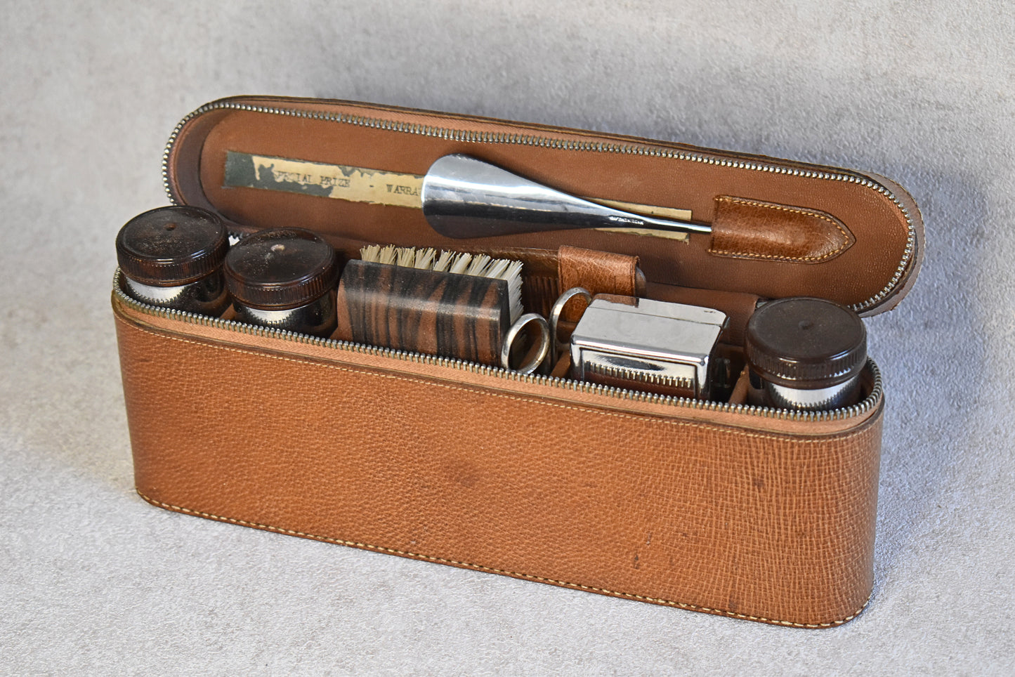 Vintage British Gentleman’s Grooming Travel Set, 1940s–1960s