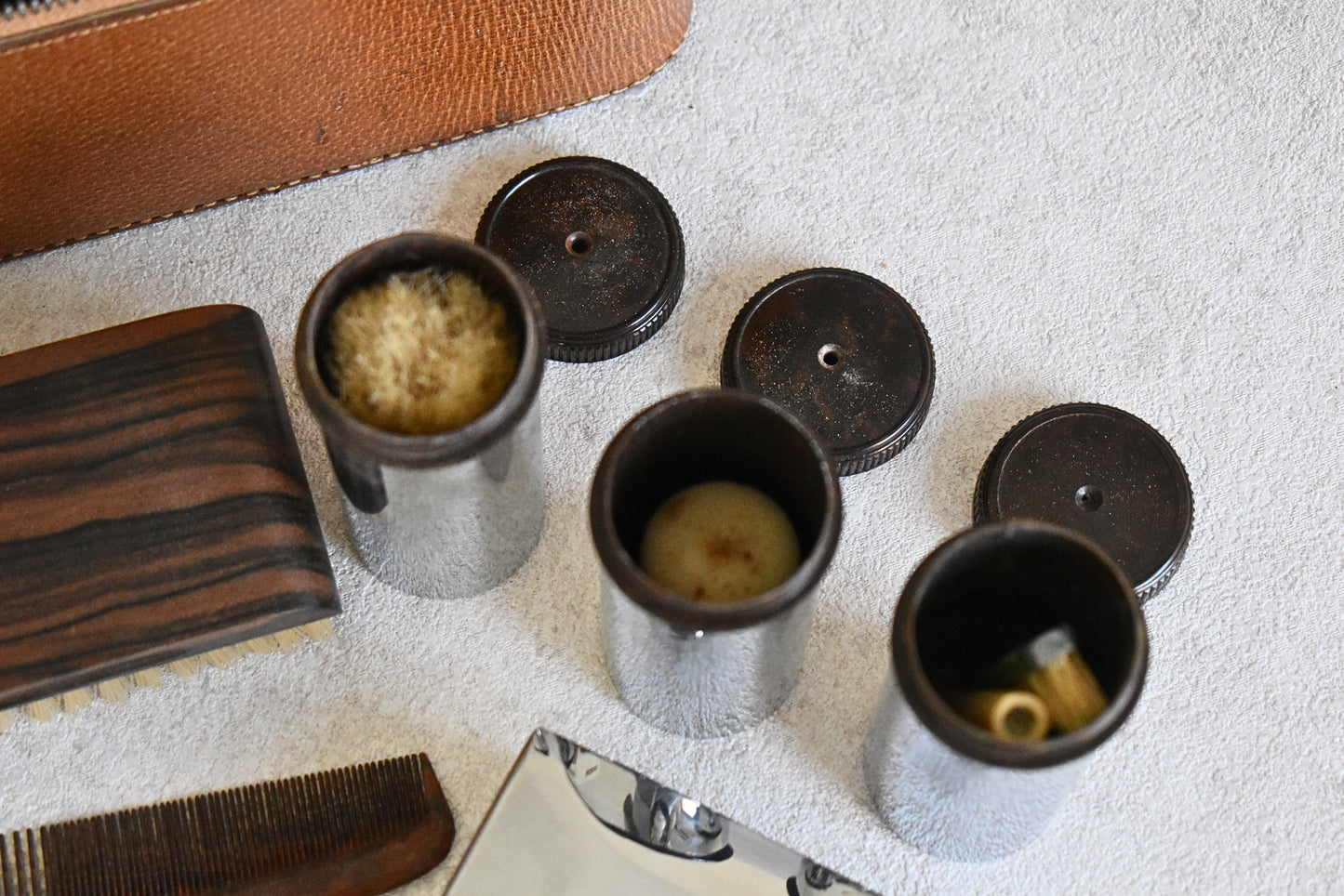 Vintage British Gentleman’s Grooming Travel Set, 1940s–1960s