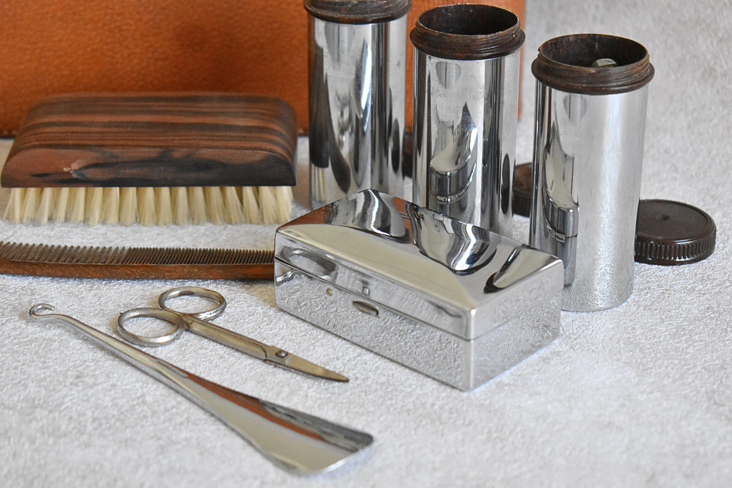 Vintage British Gentleman’s Grooming Travel Set, 1940s–1960s