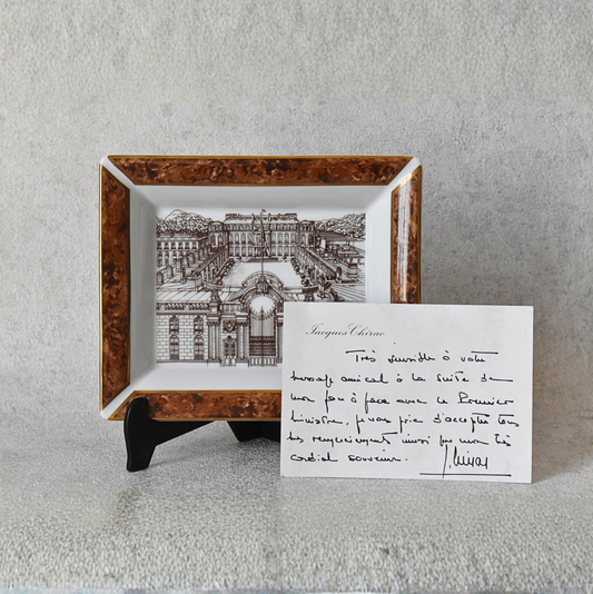 Official French Presidential Porcelain Ashtray, Jacques Chirac Gift