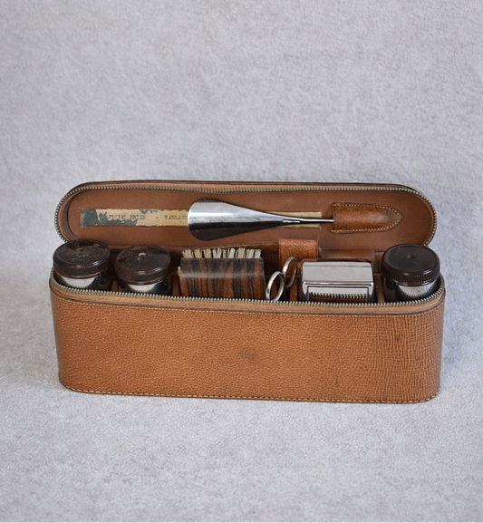 Vintage British Gentleman’s Grooming Travel Set, 1940s–1960s