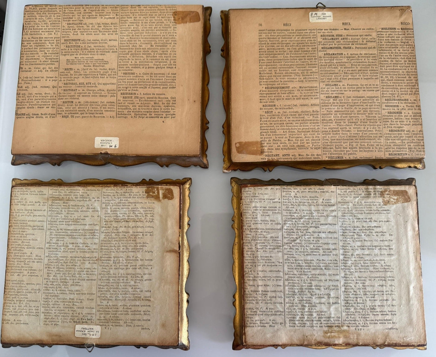 French Hand-Painted Porcelain Miniature Set of Four