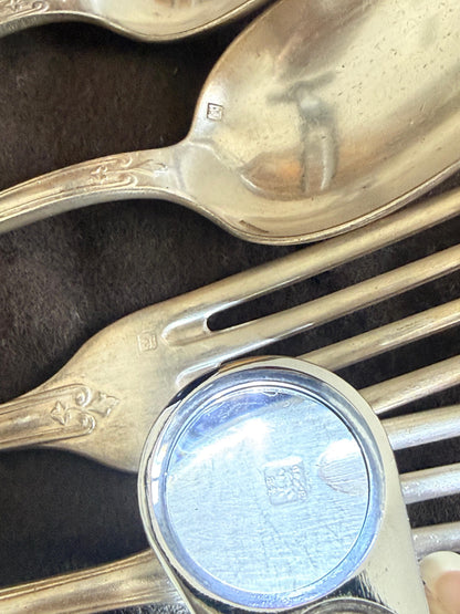 French Ercuis Silver-Plated Flatware Set of 4