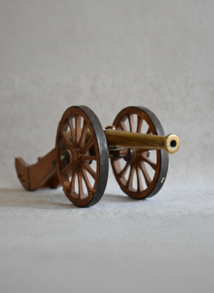 French Napoleonic Miniature Field Cannon Model – 1980s