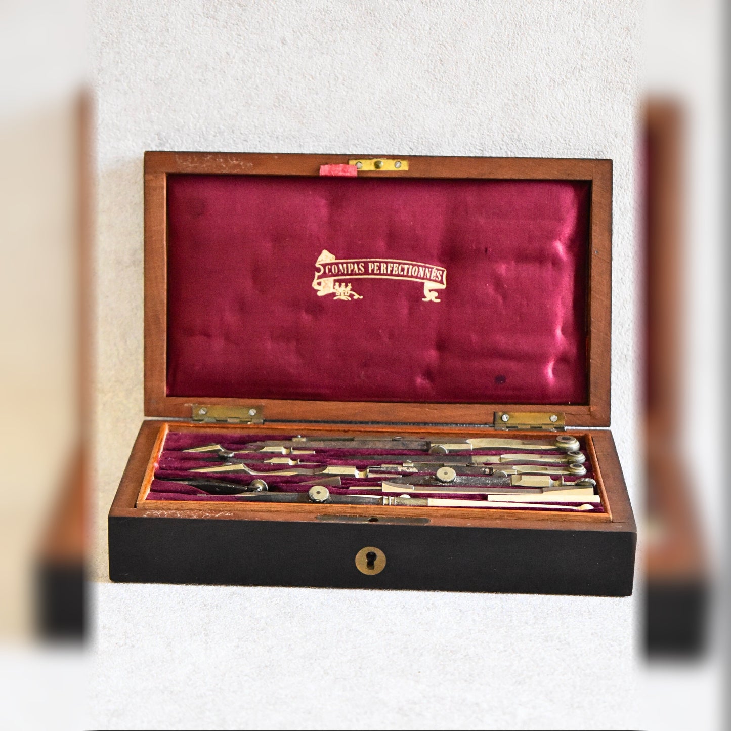 Antique Drafting Set, "Compas Perfectionnés" (c. 1880–1910)