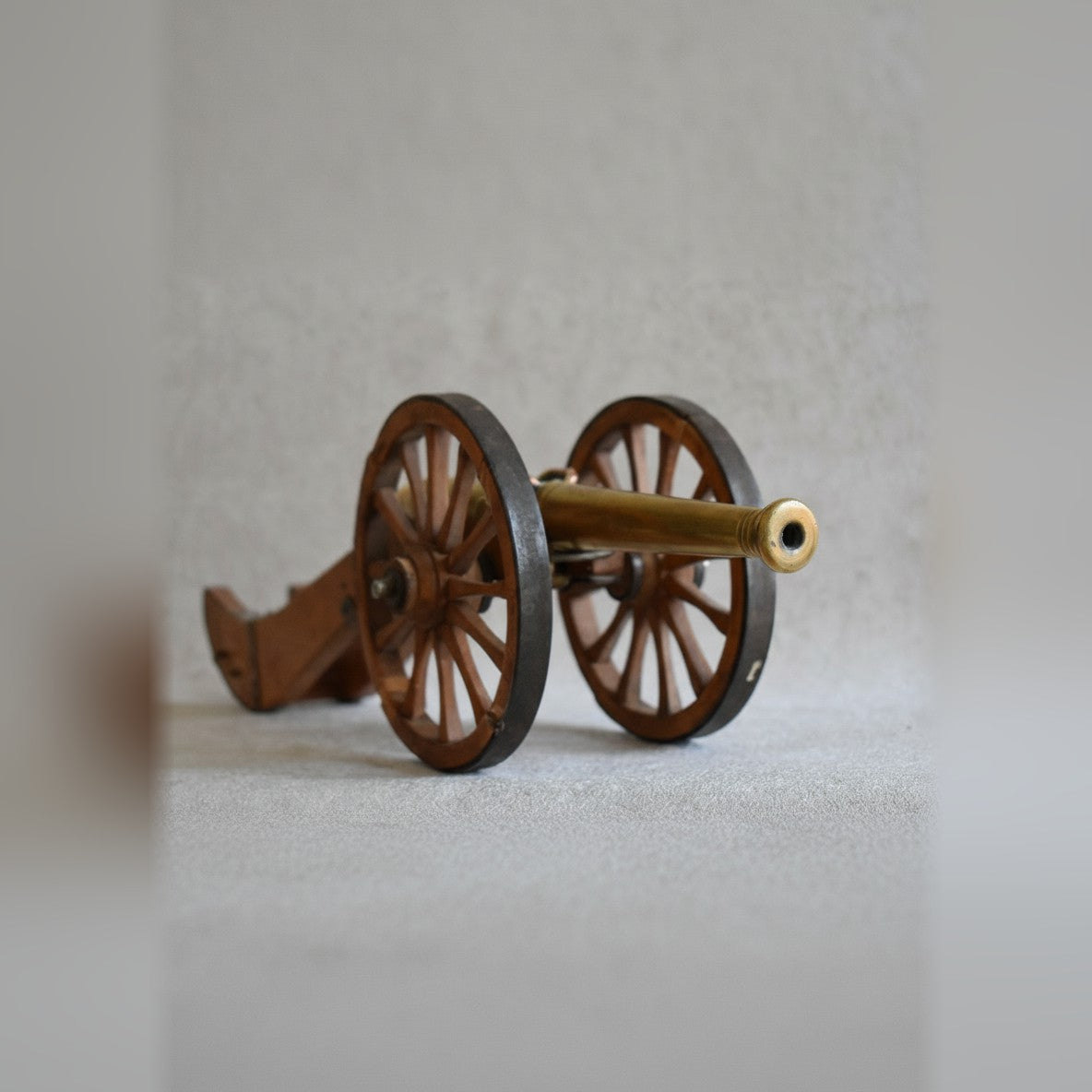 French Napoleonic Miniature Field Cannon Model – 1980s