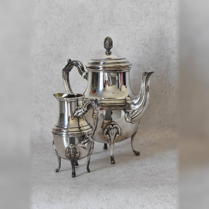 Reneka French Silver-Plated Teapot and Milk Jug Set