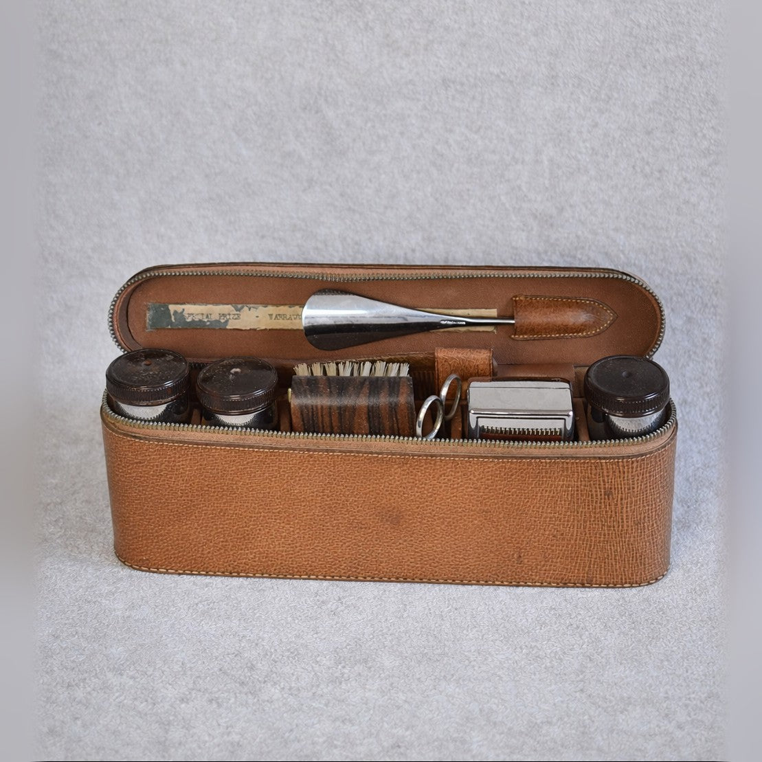 Vintage British Gentleman’s Grooming Travel Set, 1940s–1960s
