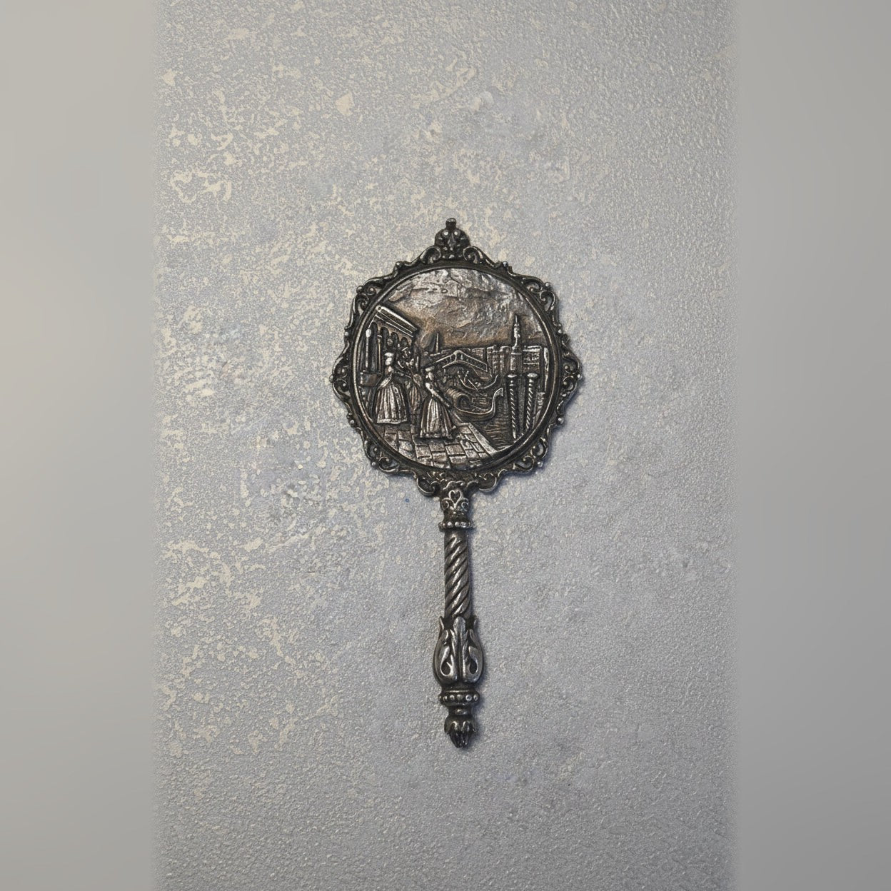 Ornate Venetian Hand Mirror, 1940s–1950s