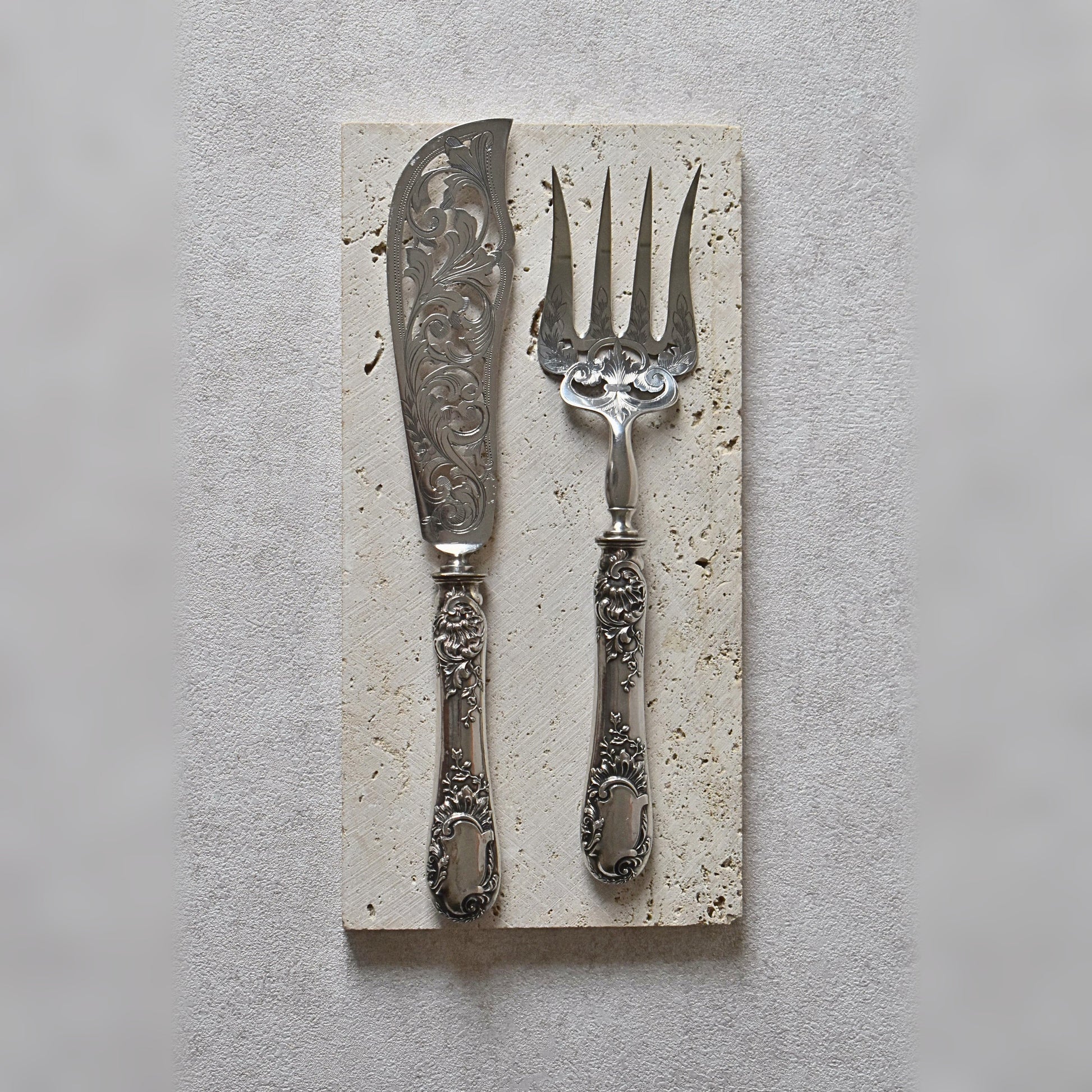 French Silver Serving Set by Henri Gabert, Circa 1880s