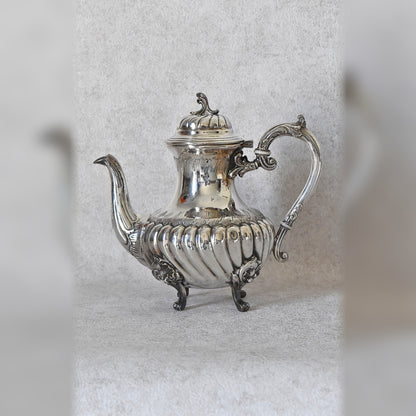 Antique Victor Saglier Silver-Plated Teapot, France – 1850s