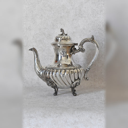 Antique Victor Saglier Silver-Plated Teapot, France – 1850s